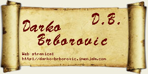 Darko Brborović vizit kartica